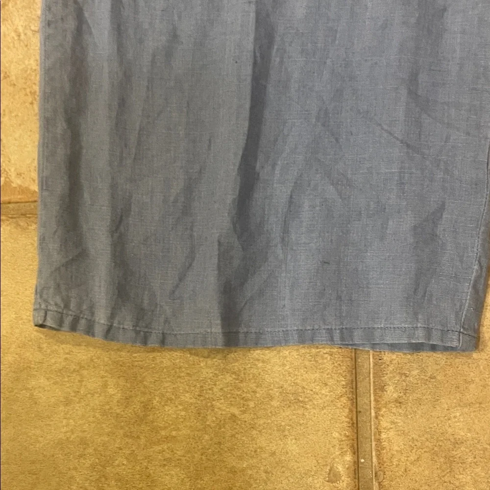 Flax Women's Blue Wide Leg Pants - Picture 5 of 6